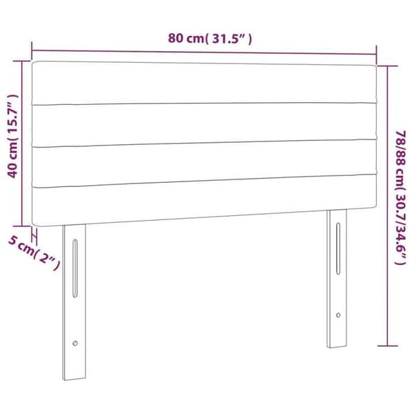 Maison Exclusive - LED Hovedgærde Lys Grå 80x5x78/88 cm Velour ljusgrått