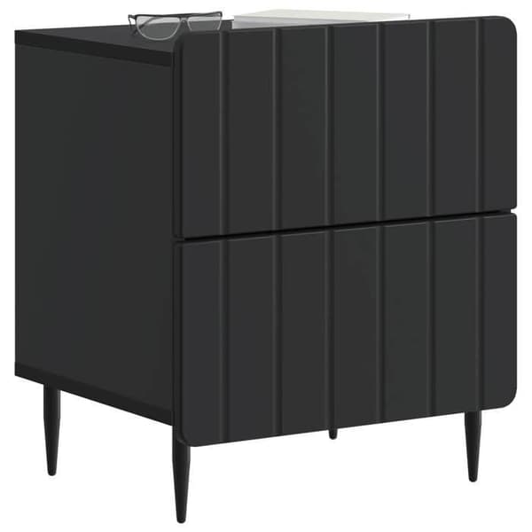 Maison Exclusive - Natbord Sort 43 x 34,5 x 49,5 cm Ingeniørtræ