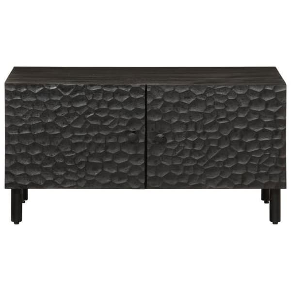 Maison Exclusive - Musta sohvapöytä 80x50x40 cm mangopuusta