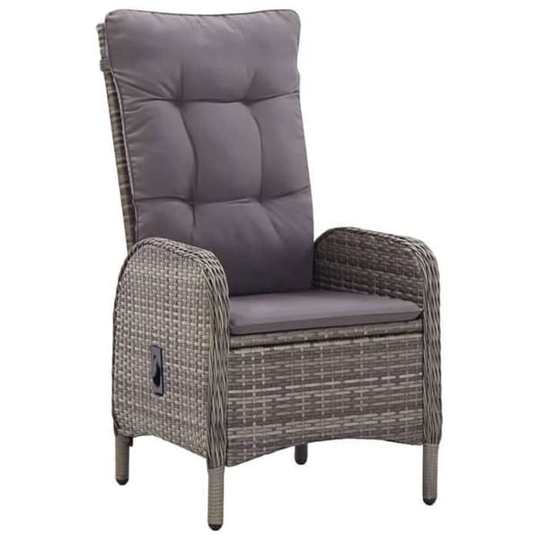 Maison Exclusive - Trädgårdsbistro-set 3 delar Flätad resin Grå Grå