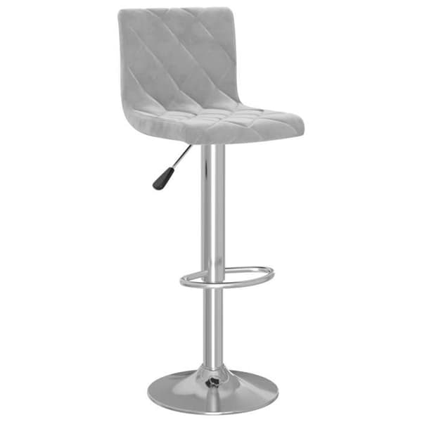 Maison Exclusive - Barstolar set om 2 ljusgrå sammet
