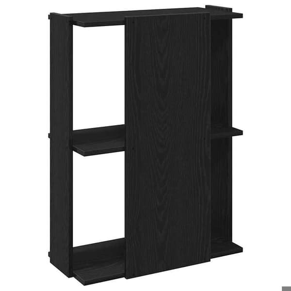 Maison Exclusive - Bibliotek i 3 niveauer sort 60x30x80 cm ingeniørtræ