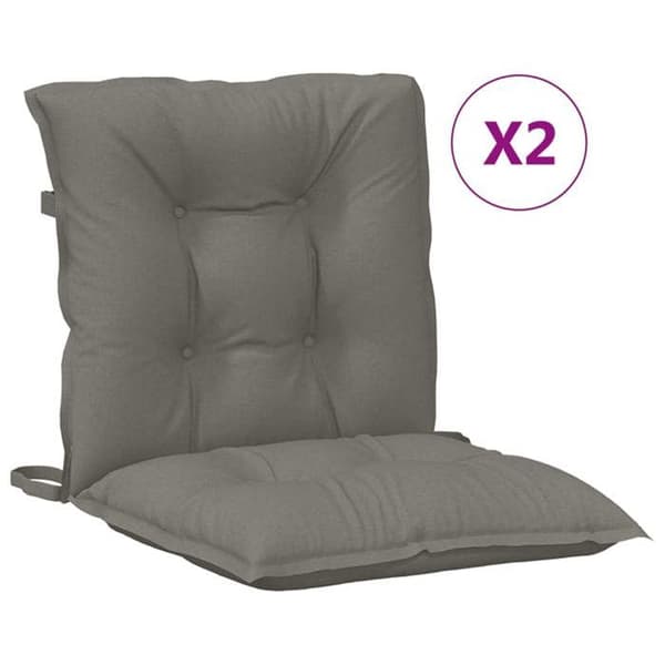 Maison Exclusive - Stolar med låg ryggstöd, 2-pack, mörkgrå blandning