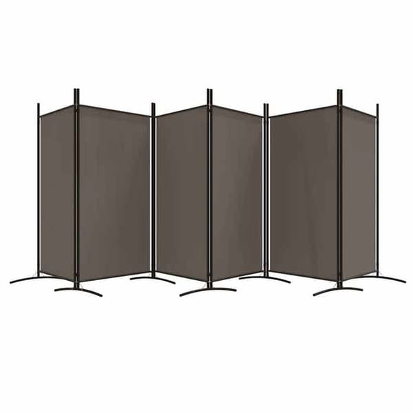 Maison Exclusive - Avskiljande vägg 6 paneler Antracit 520x180 cm Tyg
