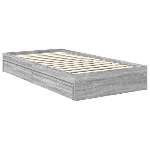 Maison Exclusive - Förvaringssäng Grå Sonoma 90 x 200 cm Ingenjörsträ