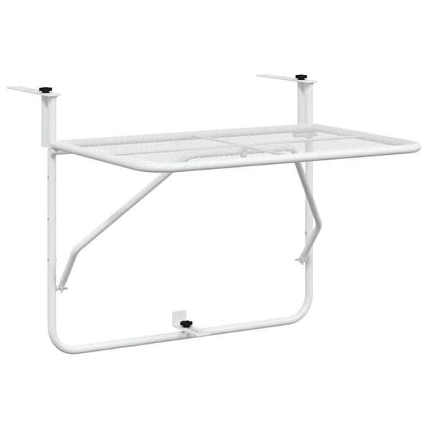 Maison Exclusive - Balkongbord Vit 60x40 cm Stål