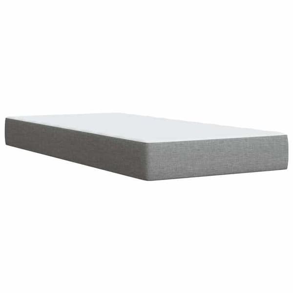 Maison Exclusive - Boxspring säng med madrass Ljusgrå 100 x 200 cm Tyg
