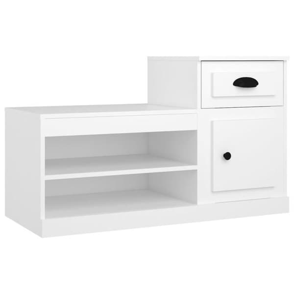 Skoarmoire - MAISON EXCLUSIVE - 100x42x60 cm - ingeniørtræ - hvid - vægmontering Vit