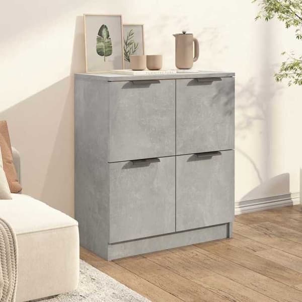 Maison Exclusive - Buffé Grå betong 60x30x70 cm Ingenjörsträ
