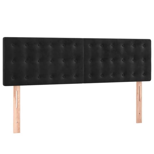 Maison Exclusive - Sängyn lamellipatja mustalla 140x200 cm sametilla