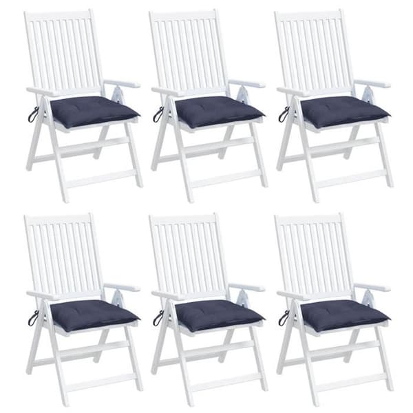 Maison Exclusive - Stolsdynor set om 6 marinblå 40x40x7 cm oxfordtyg