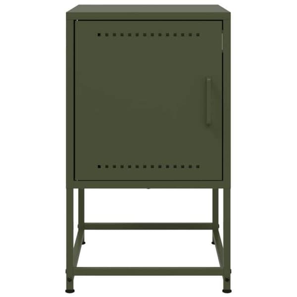 Maison Exclusive - Sängbord 2 st olivgrön 36x39x60,5 cm stål