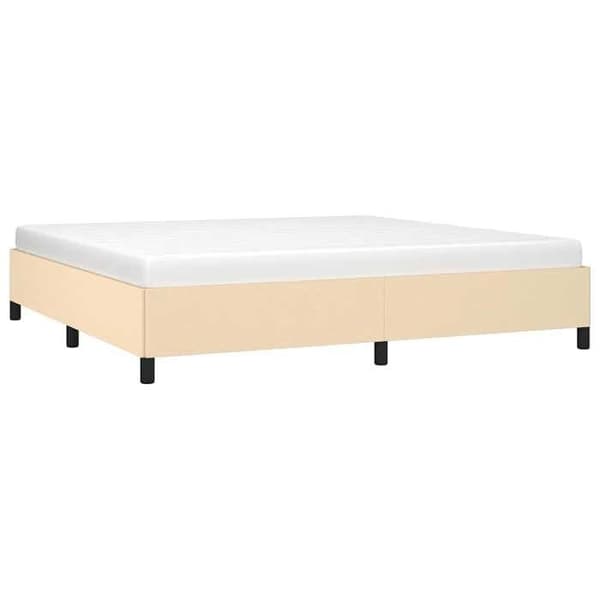 Maison Exclusive - Sengestel uden madras creme 200x200 cm stof
