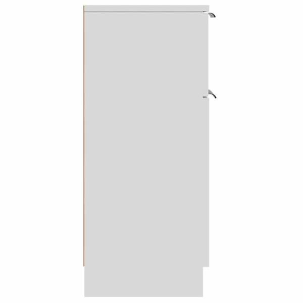 Maison Exclusive - Buffé Vit 30x30x70 cm Ingenjörsträ