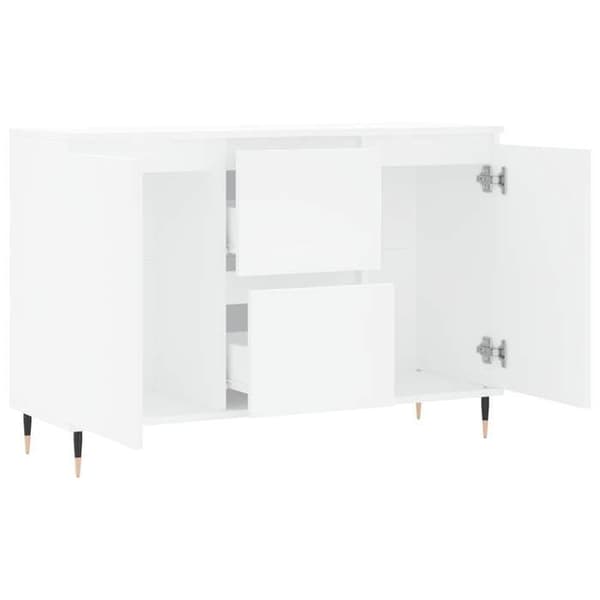 Maison Exclusive - Buffé vit 101,5x35x70 cm ingenjörsträ