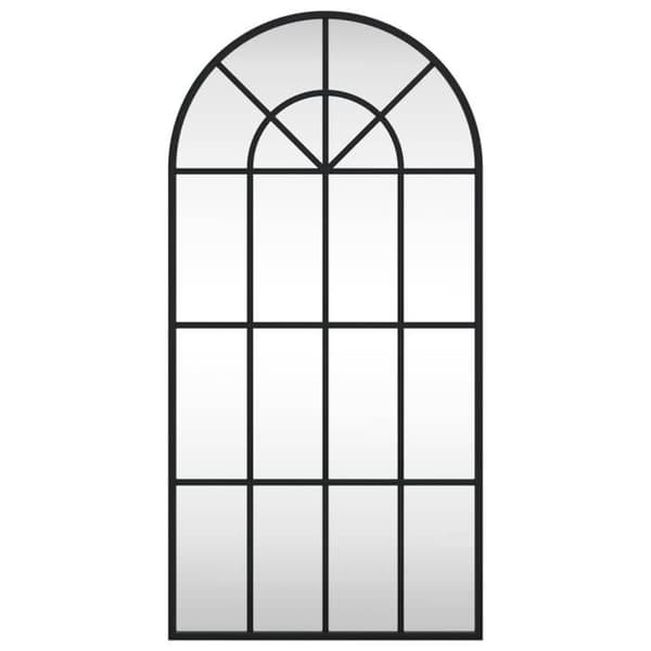 Maison Exclusive - Svart väggspegel 40x80 cm järnbåge