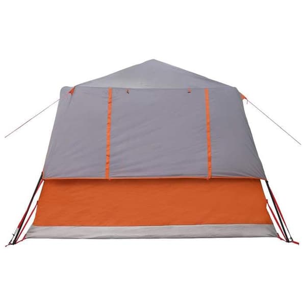 Snabbtält - EXKLUSIVT HUS - 8 platser - Grå och orange - Polyester & stål - Snabb montering Grå och orange