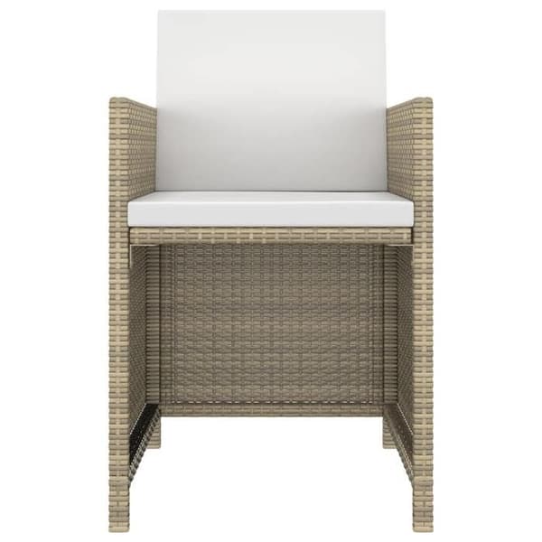 Maison Exclusive - Puutarhakalusteryhmä ja tyynyt 5 kpl Polyrottinki Beige