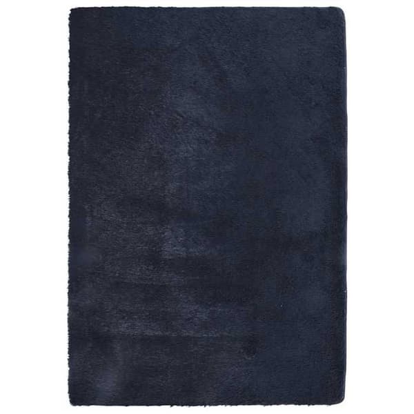 Tæppe shaggy - MAISON EXCLUSIVE - NAVARRA - Mørkeblå - 160x230 cm - Antiskrid polyester marinblå