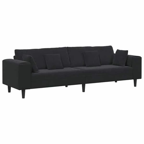 Maison Exclusive - Svart Soffa 250 x 77 x 76 cm Sammet Svart