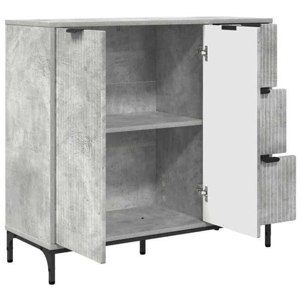 Dressoar - MAISON EXCLUSIVE - Rektangulär buffé - Betonggrå - Ingenjörsträ - 89,5 x 33 x 82 cm Betonggrå