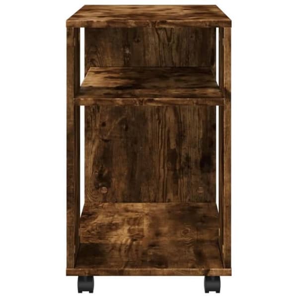Maison Exclusive - Sidebord med hjul, røgfyldt egetræ, ingeniørtræ
