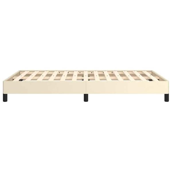 Maison Exclusive - Vuodekehys Kermansävy 120x200 cm Keinonahkaa