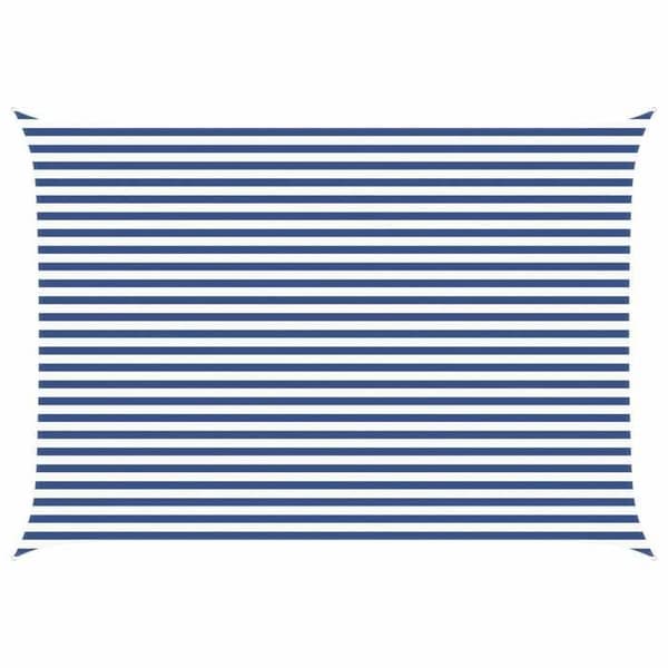 Maison Exclusive - Blå och Vit Skugga Segel 3,5 x 5 m 100 % polyester Oxford