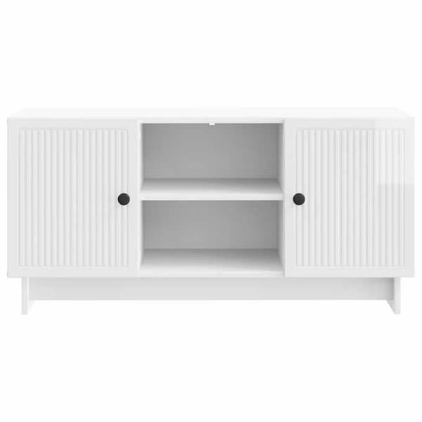 Maison Exclusive - TV-möbel 102 x 34,5 x 50 cm Blank vit Ingenjörsträ