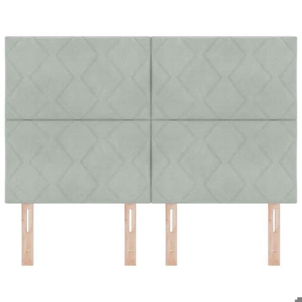 Maison Exclusive - Ljust grå sänggavel 144 cm Sammet