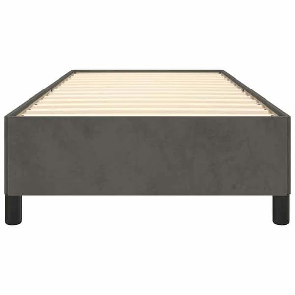 Maison Exclusive - Sängram utan madrass mörkgrå 90x190 cm sammet