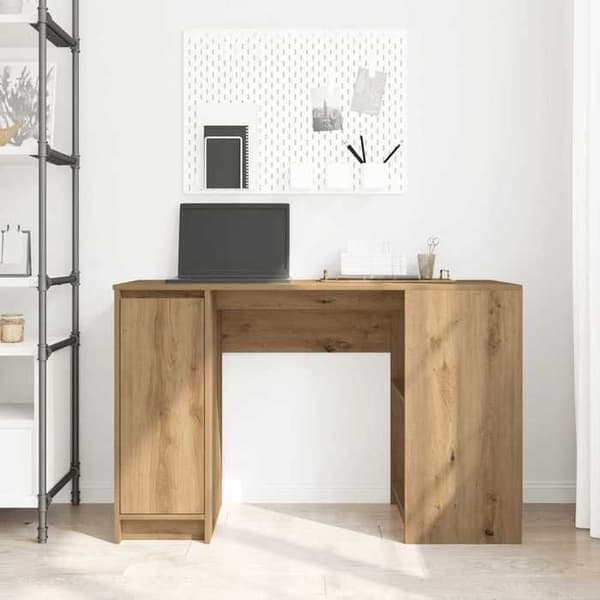 Maison Exclusive - Håndlavet egetræskontor 120x42x76 cm ingeniørtræ