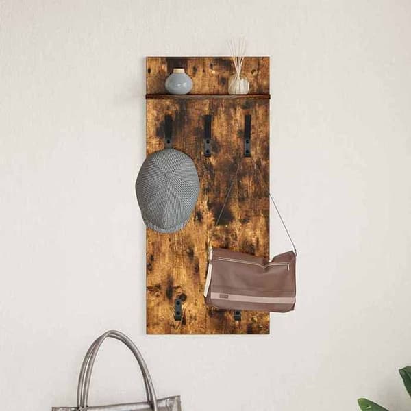 Maison Exclusive - Väggmonterad klädhängare Väggmontering Rökt ek 40 x 10 x 90 cm Rökt ek