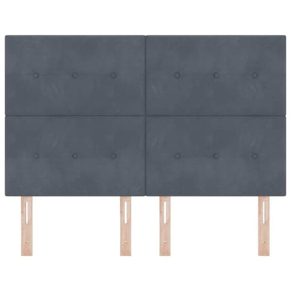 Maison Exclusive - Mörkgrå sänggavel 160 cm Sammet