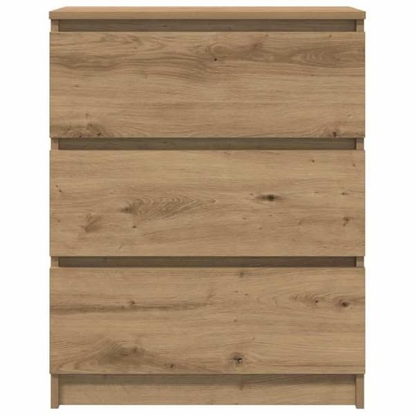 Maison Exclusive - Buffet i massivt egetræ 60 x 35 x 76 cm ingeniørtræ
