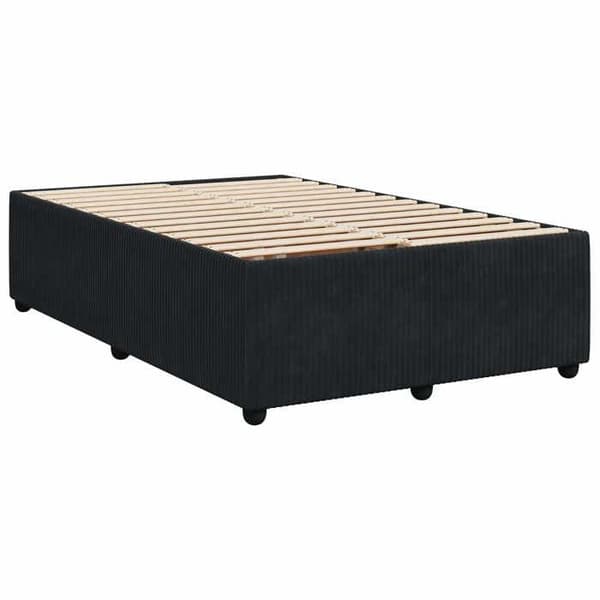 Maison Exclusive - Boxspring seng med madras Sort 120 x 190 cm Velour Svart
