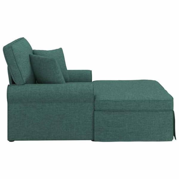 Maison Exclusive - Sängsoffa med kjol 3 pc Mörkgrön tyg 91 x 157 x 91 cm