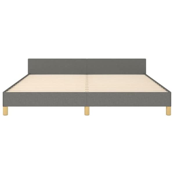 Sengestel - EKSKLUSIV HUS - 180x200 cm - Mørkegrå - Justerbar hovedgærde - Lamel i krydsfiner Mörkgrå