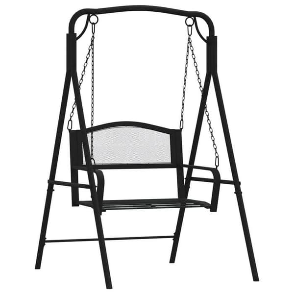Balancelle - 124 cm - Musta - Teräs - 110 kg per istuin
