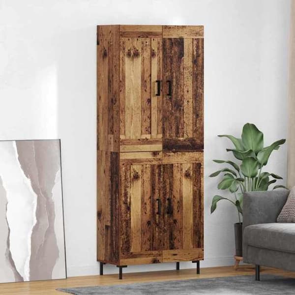 Maison Exclusive - Korkea Kaappi 2 kpl Vanha Puu 69,5 x 34 x 180 cm Ej specificerat