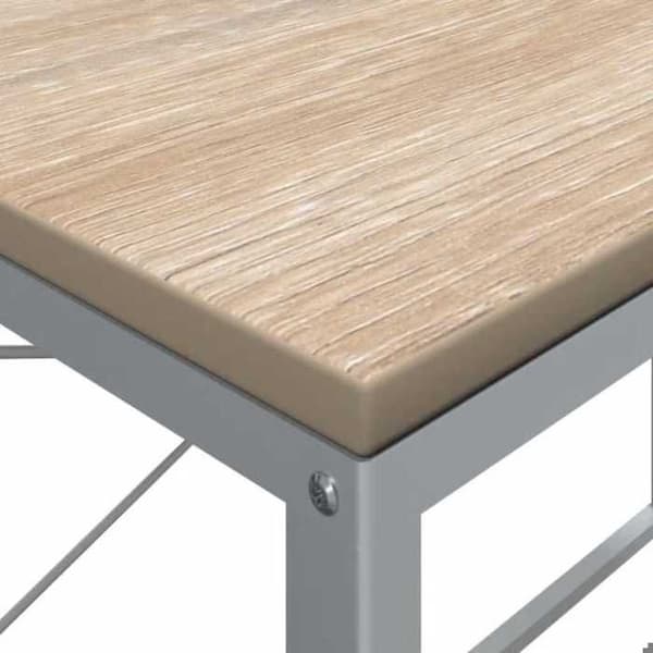 Maison Exclusive - Hvid egetræ computerbord 110x60x70 cm Ingeniørtræ