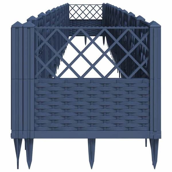 Maison Exclusive - Blomlåda med blågrå pinnar 363,5x43,5x43,5 cm PP