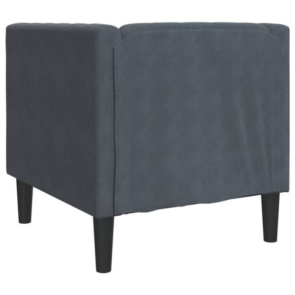 Maison Exclusive - Tummanharmaa samettinen Chesterfield-tuoli
