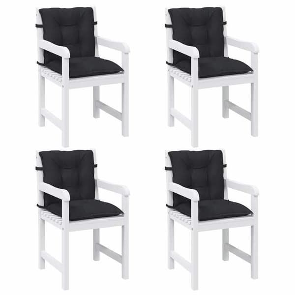 Maison Exclusive - Set med kuddar för stol med låg rygg 4 st Polyester