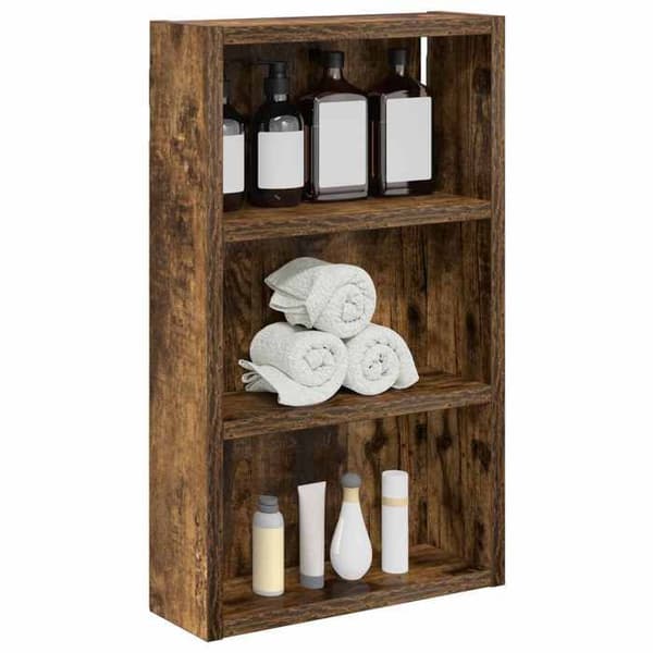 Maison Exclusive - Vægskab til badeværelse Røget Eg 30 x 10 x 50 cm
