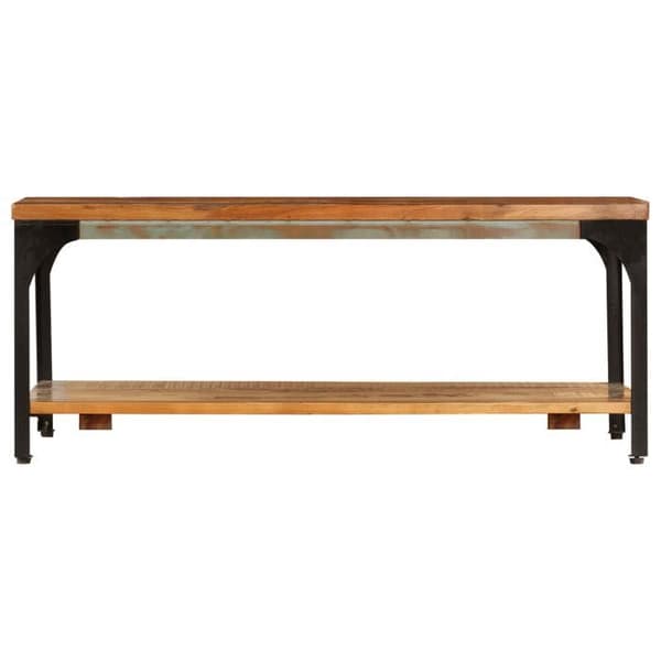 Maison Exclusive - Sofabord og hylde 100x60x35 cm Solid genbrugstræ