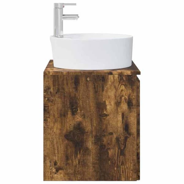 Exklusiv möbel - Väggmonterad handfat Vanity Rökt ek 49,5 x 44,5 x 65 cm