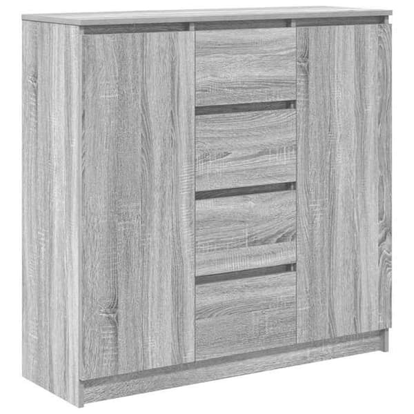 Buffet - EKSKLUSIVT HUS - Sonoma grå - 100,5x35x98,5 cm - Ingeniørtræ (paneler) - Døre og skuffer sonoma grå