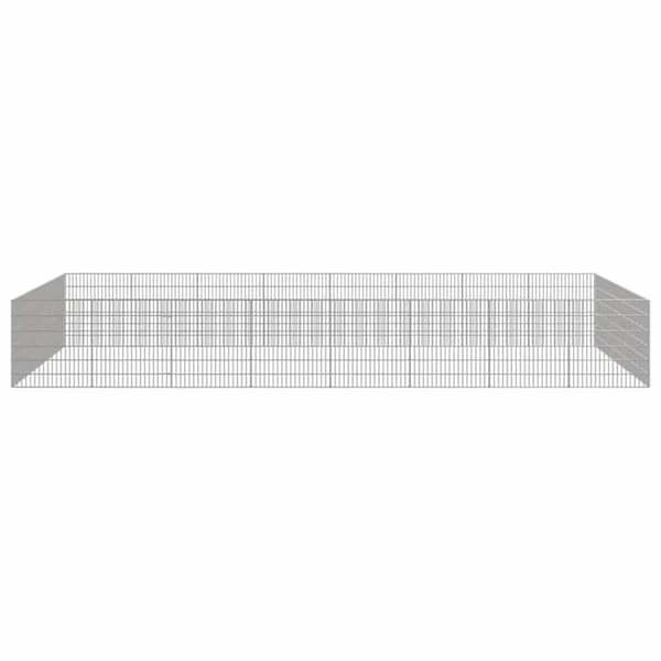 Maison Exclusive - Indhegning til kæledyr med 24 paneler 54x60cm galvaniseret jern