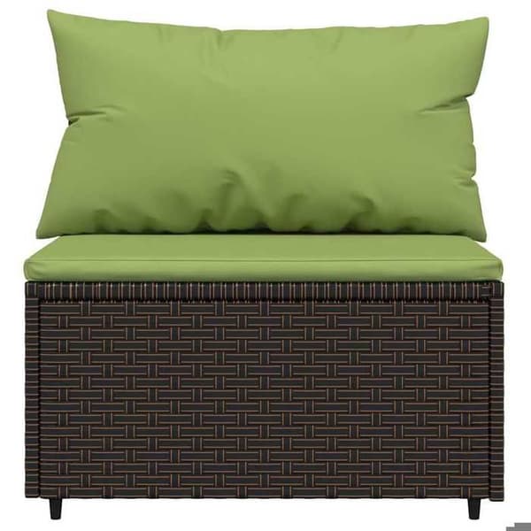 Maison Exclusive - Trädgårdsmöbler 4 delar med kuddar Brun Flätad resin